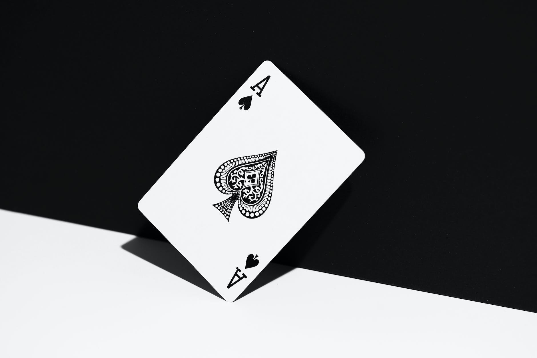 photograph of an ace playing card